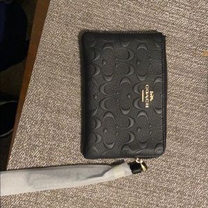 Black coach wristlet